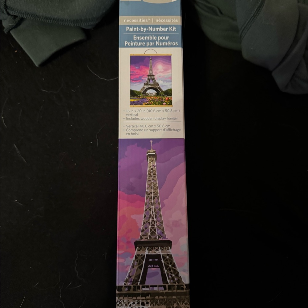Eiffel Tower Paint-by-Number Kit - Pink and Purple